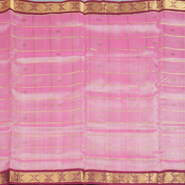Hayagrivas Baby Pink Pure Silk Cotton Saree SSCBF56E6-1