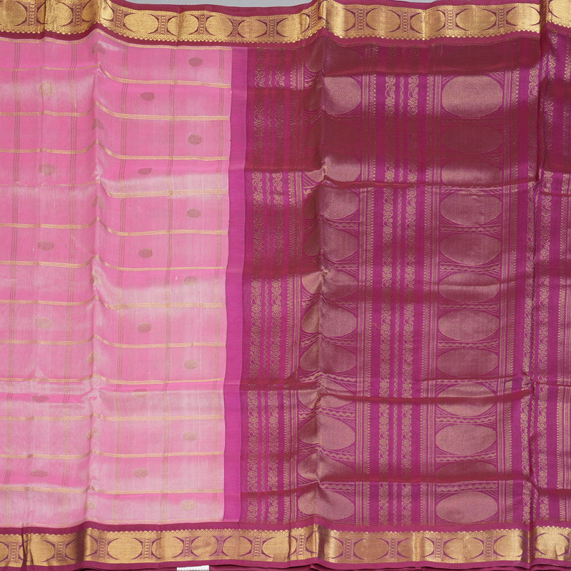Hayagrivas Baby Pink Pure Silk Cotton Saree SSCBF56E6-1