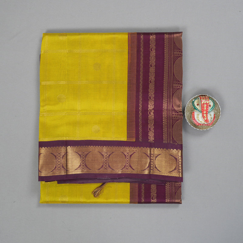 Hayagrivas Lime Green Pure Silk Cotton Saree SSCBF56E6-2