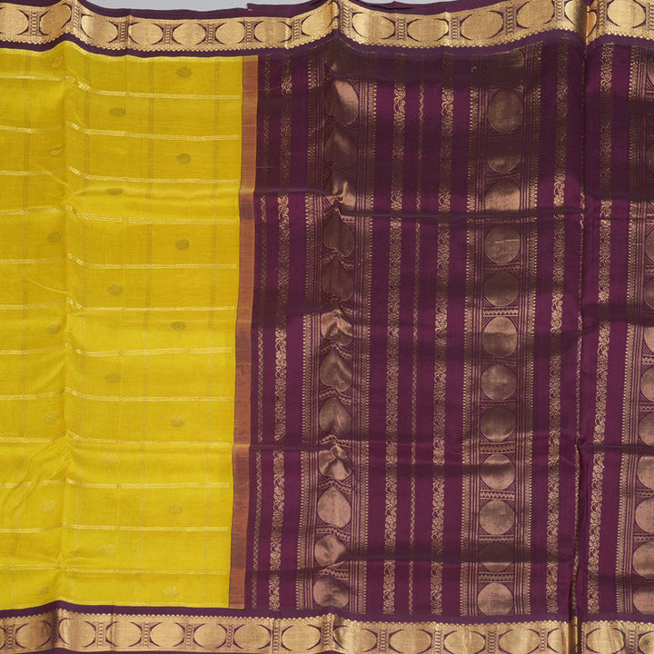 Hayagrivas Lime Green Pure Silk Cotton Saree SSCBF56E6-2
