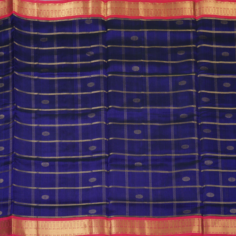 Hayagrivas Royal Blue Pure Silk Cotton Saree SSCBF56E6-4