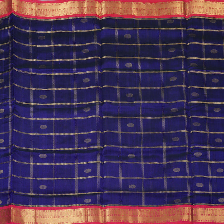 Hayagrivas Royal Blue Pure Silk Cotton Saree SSCBF56E6-4