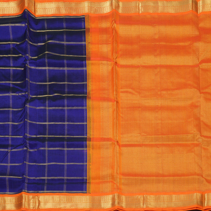 Hayagrivas Royal Blue Pure Silk Cotton Saree SSCBF56E7-3