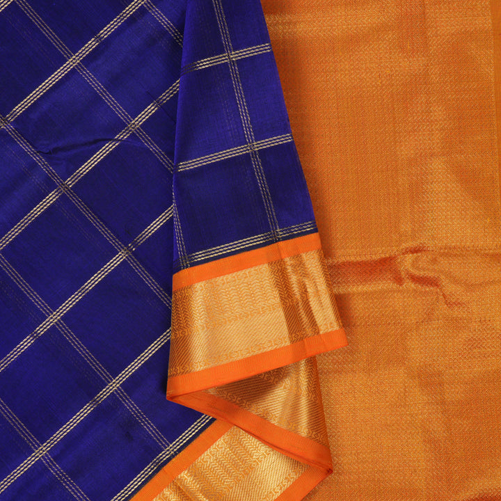 Hayagrivas Royal Blue Pure Silk Cotton Saree SSCBF56E7-3