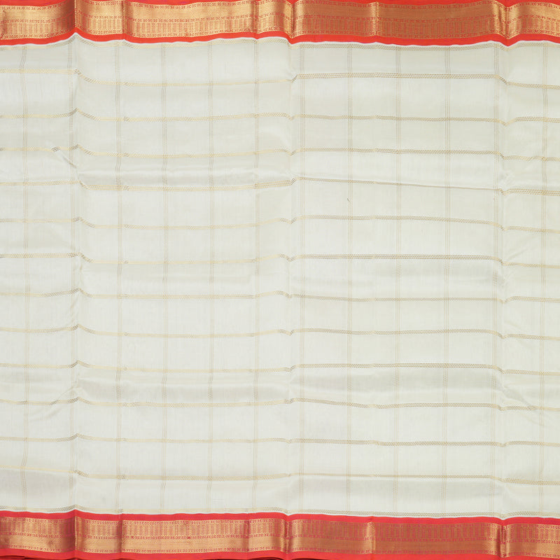 Hayagrivas Half-White Pure Silk Cotton Saree SSCBF56E7-4