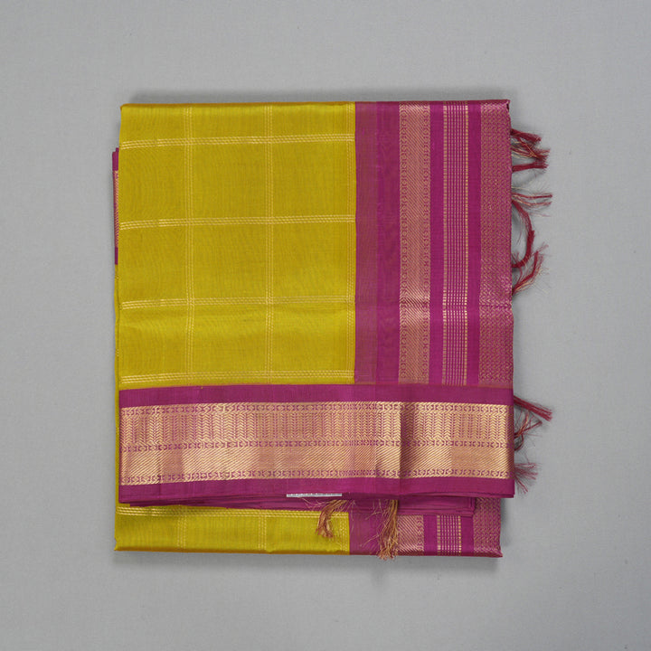 Hayagrivas Sampanga Yellow Pure Silk Cotton Saree SSCBF56E7-6