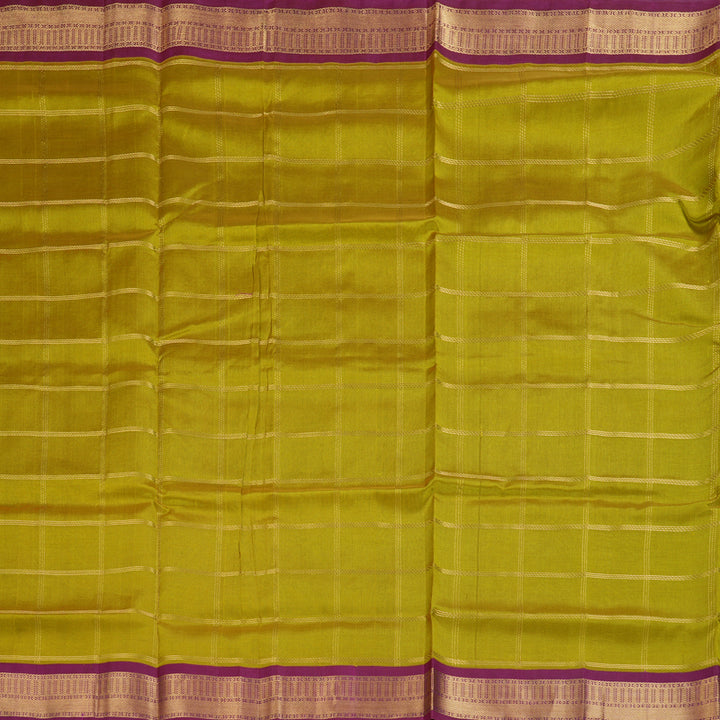 Hayagrivas Sampanga Yellow Pure Silk Cotton Saree SSCBF56E7-6