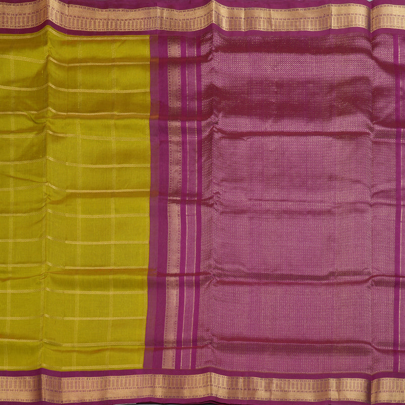 Hayagrivas Sampanga Yellow Pure Silk Cotton Saree SSCBF56E7-6