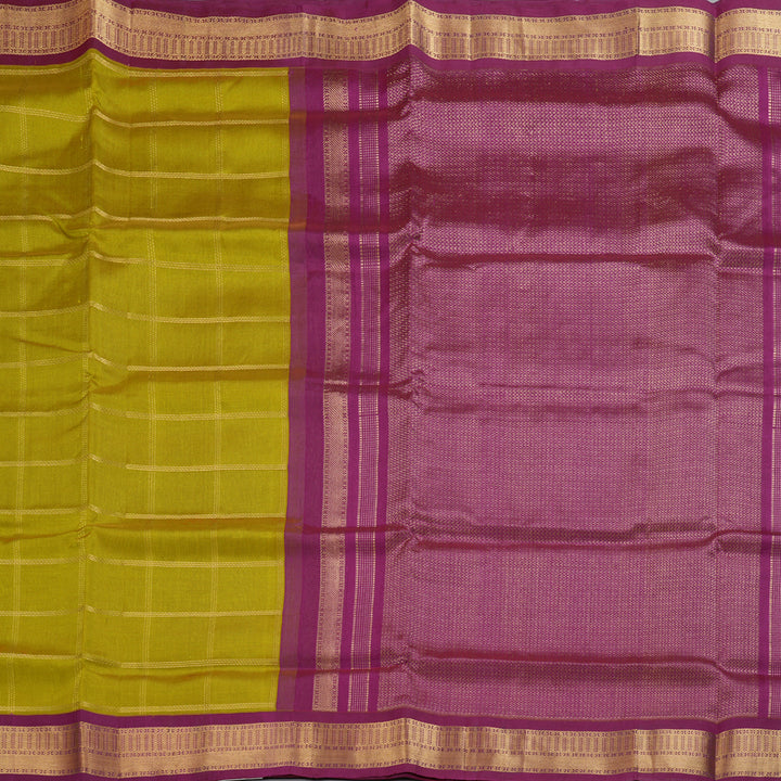 Hayagrivas Sampanga Yellow Pure Silk Cotton Saree SSCBF56E7-6