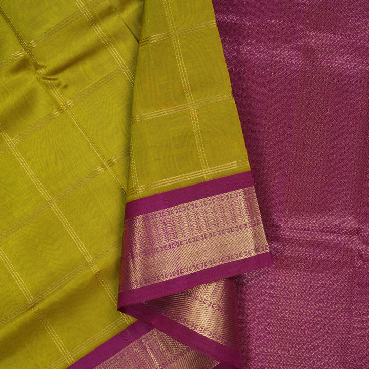 Hayagrivas Sampanga Yellow Pure Silk Cotton Saree SSCBF56E7-6