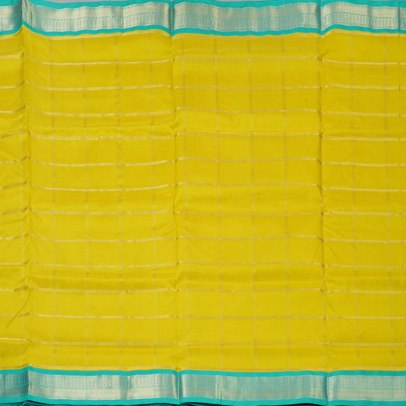 Hayagrivas Lemon Yellow Pure Silk Cotton Saree SSCBF56E7-8