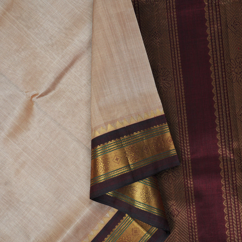 Hayagrivas Cream Pure Silk Cotton Saree SSCBF56E9-11