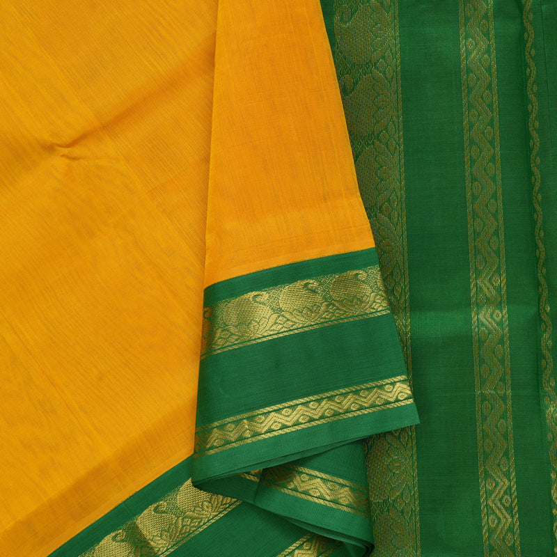 Hayagrivas Mango Yellow Pure Silk Cotton Saree SSCBF56E9-13