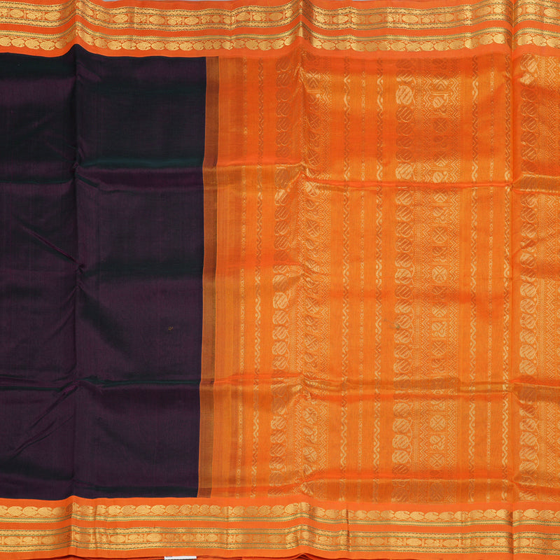 Hayagrivas Wine Purple Pure Silk Cotton Saree SSCBF56E9-14