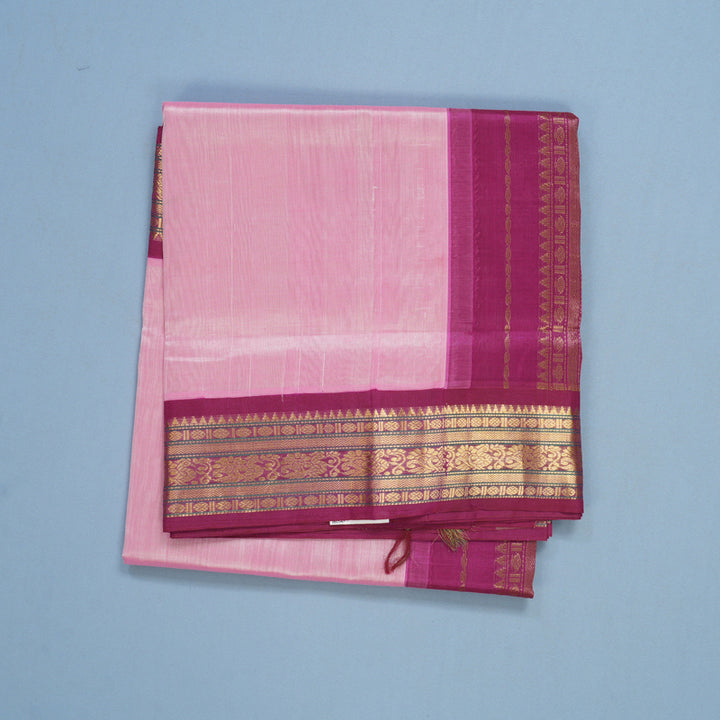 Hayagrivas Rose Pink Pure Silk Cotton Saree SSCBF56E9-16