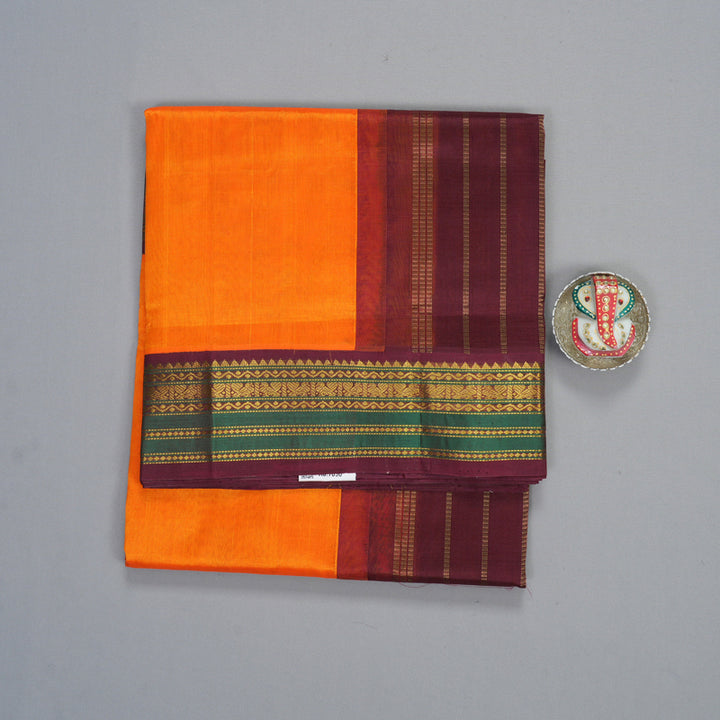 Hayagrivas Mambazham Orange Pure Silk Cotton Saree SSCBF56E9-3