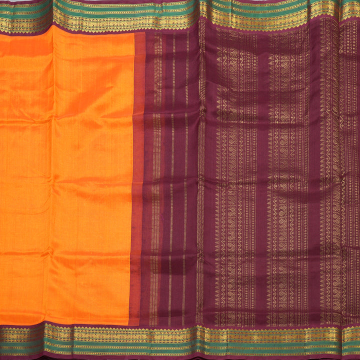 Hayagrivas Mambazham Orange Pure Silk Cotton Saree SSCBF56E9-3