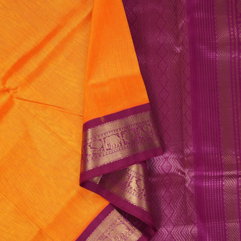 Hayagrivas Mango Yellow Pure Silk Cotton Saree SSCBF56E9-6