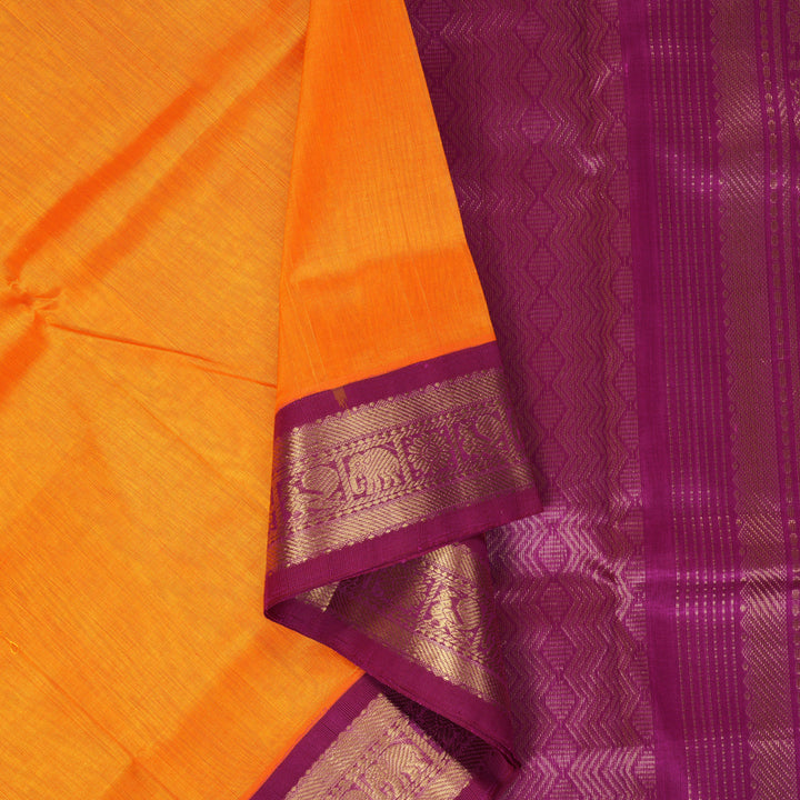 Hayagrivas Mango Yellow Pure Silk Cotton Saree SSCBF56E9-6
