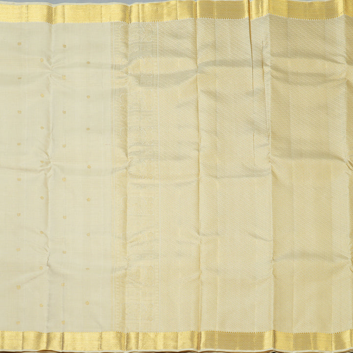Hayagrivas Handloom Beige Kanjivaram Silk Saree SSCBF58E6-2