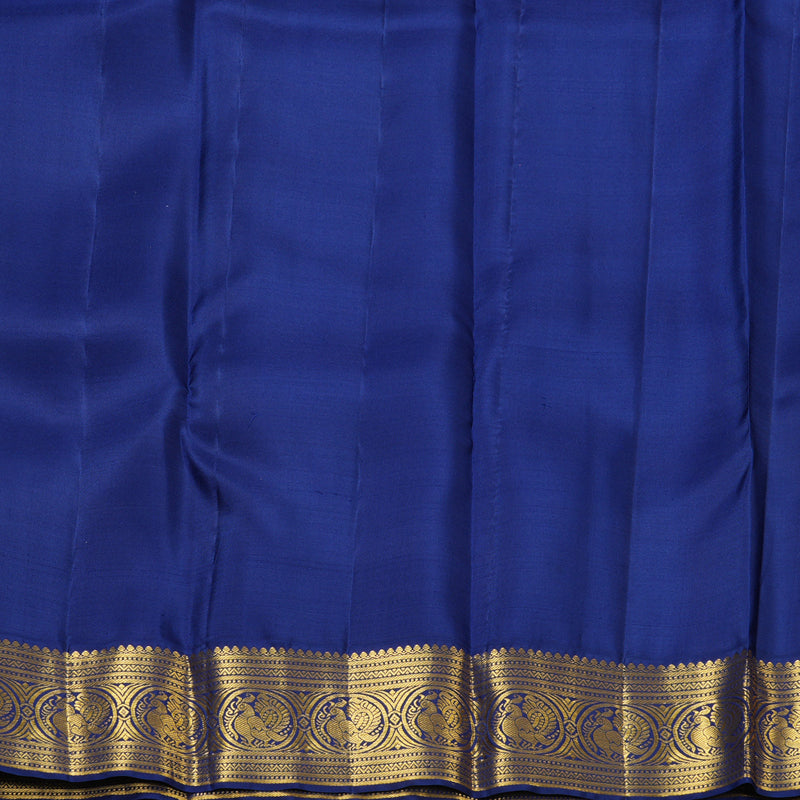 Hayagrivas Handloom Magenta Kanjivaram Silk Saree with Navy Blue Border SSCBF59E10-1