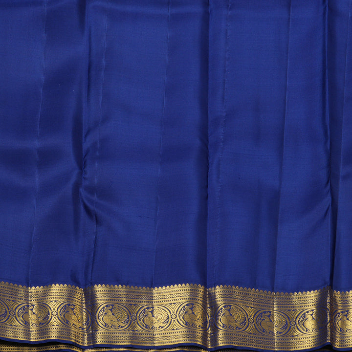 Hayagrivas Handloom Magenta Kanjivaram Silk Saree with Navy Blue Border SSCBF59E10-1