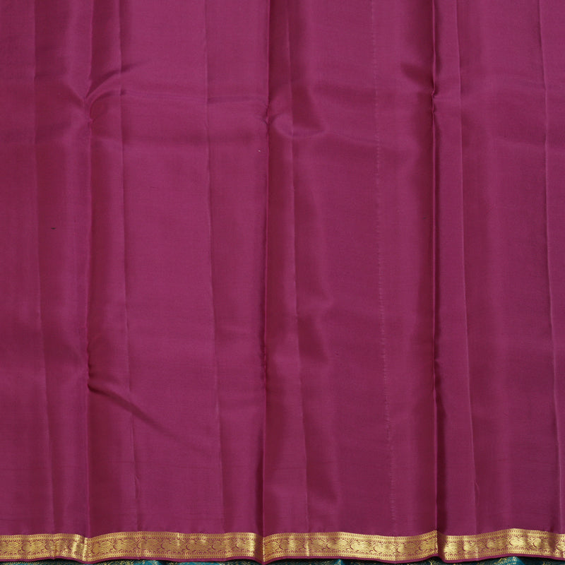 Hayagrivas Handloom Peacock Green Kanjivaram Silk Saree SSCBF59E12-2