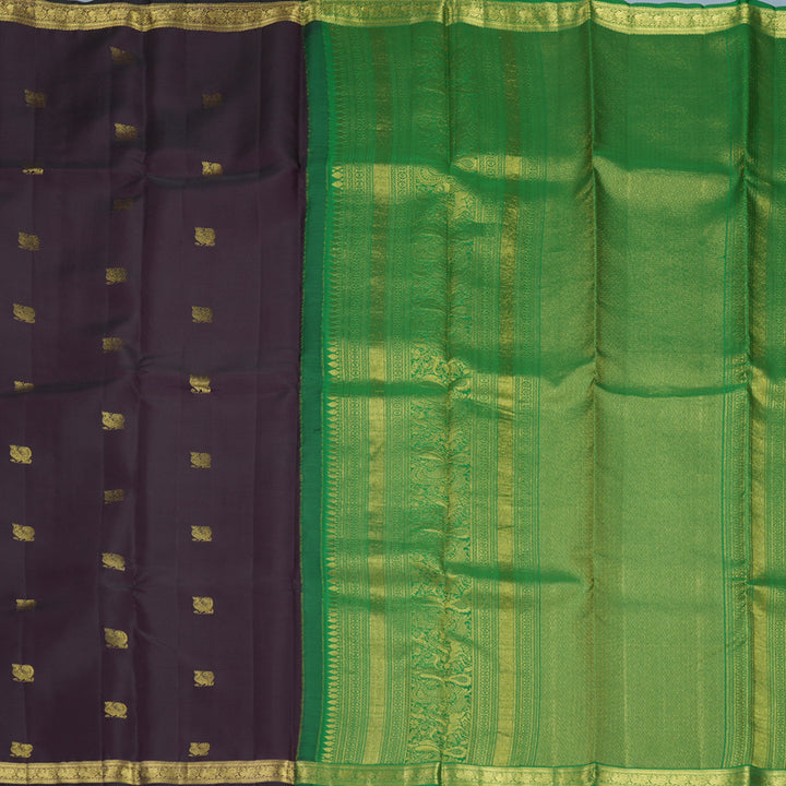 Hayagrivas Handloom Deep Jamun Kanjivaram Silk Saree SSCBF59E12-6