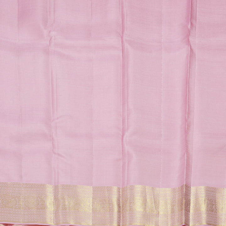 Hayagrivas Handloom Orange Kanjivaram Silk Saree with Baby Pink Border SSCBF59E14-1