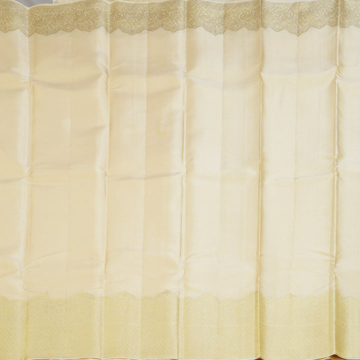 Hayagrivas Handloom ivory Kanjivaram Silk Saree SSCBF59E21-3