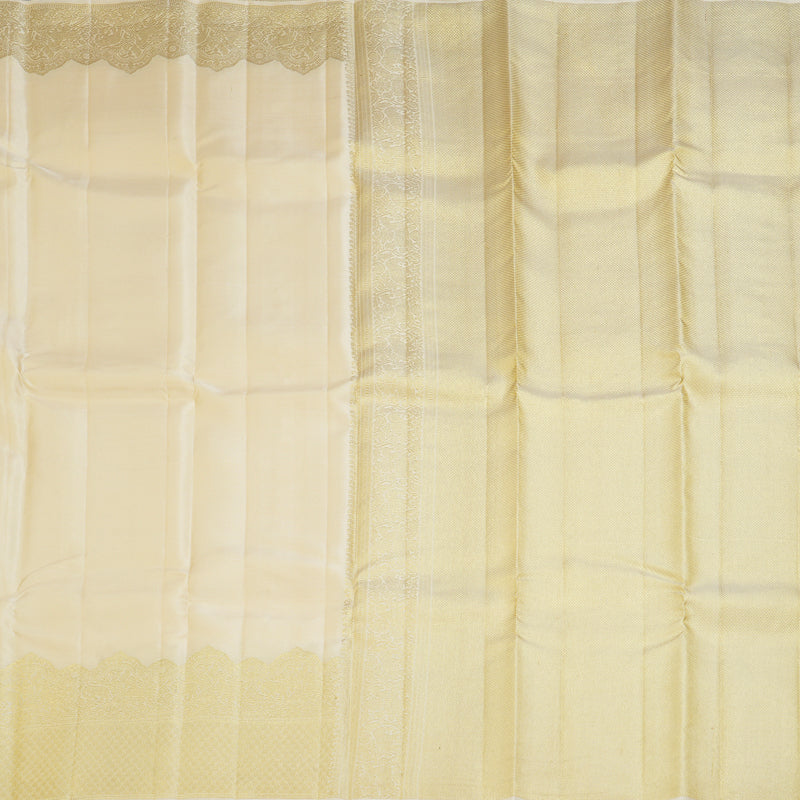 Hayagrivas Handloom ivory Kanjivaram Silk Saree SSCBF59E21-3