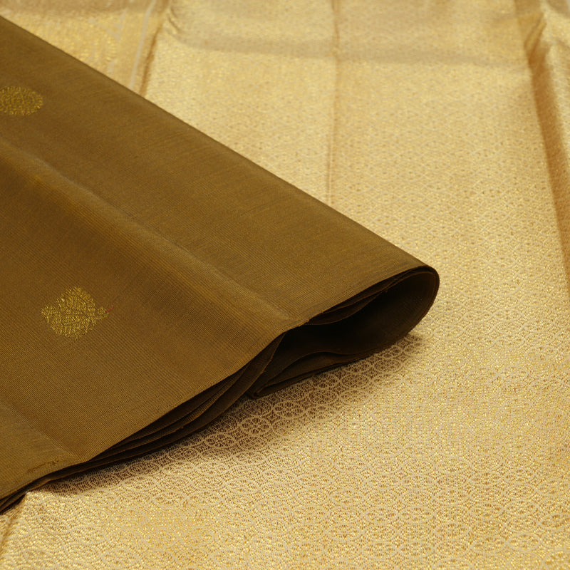 Hayagrivas Handloom Khaki Brown Kanjivaram Silk Saree SSCBF59E30-1