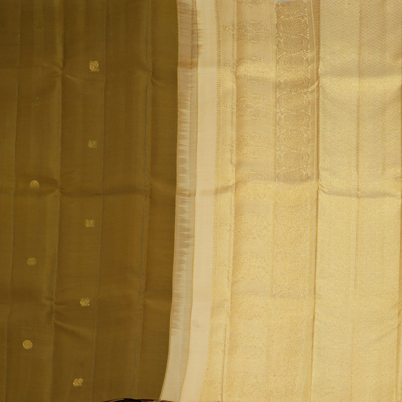 Hayagrivas Handloom Khaki Brown Kanjivaram Silk Saree SSCBF59E30-1
