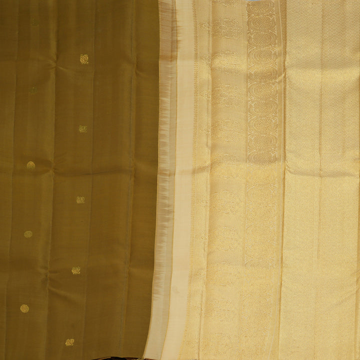 Hayagrivas Handloom Khaki Brown Kanjivaram Silk Saree SSCBF59E30-1