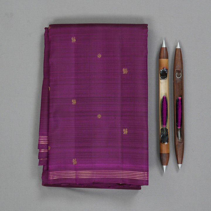 Hayagrivas Handloom Purple Kanjivaram Silk Saree SSCBF59E30-2