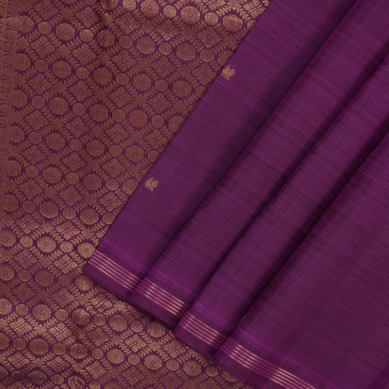 Hayagrivas Handloom Purple Kanjivaram Silk Saree SSCBF59E30-2
