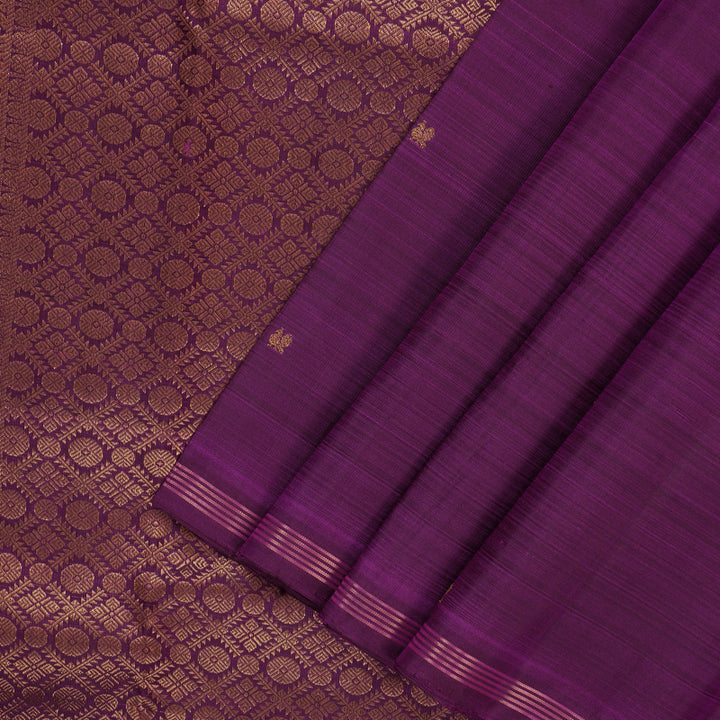 Hayagrivas Handloom Purple Kanjivaram Silk Saree SSCBF59E30-2