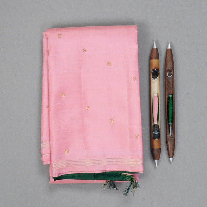 Hayagrivas Handloom Baby Pink Kanjivaram Silk Saree SSCBF59E30-3
