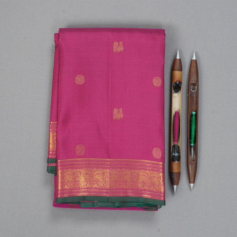 Hayagrivas Handloom Pink Kanjivaram Silk Saree SSCBF59E31-1