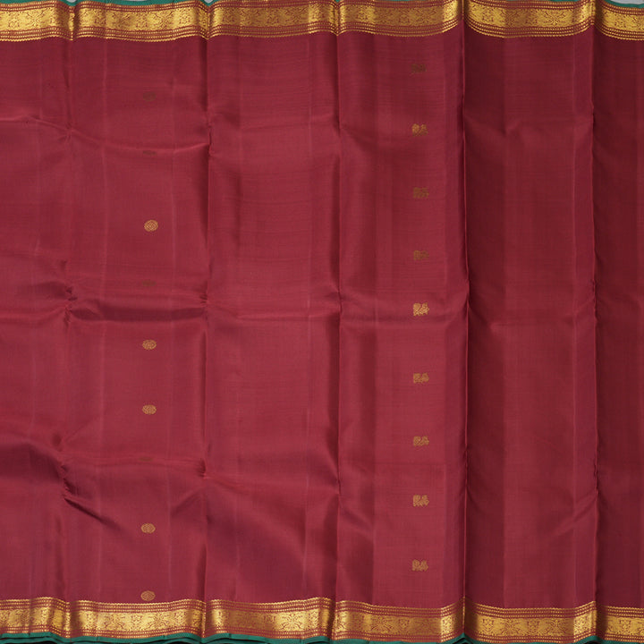 Hayagrivas Handloom Maroon Kanjivaram Silk Saree SSCBF59E31-2