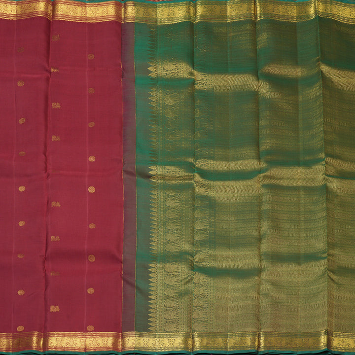 Hayagrivas Handloom Maroon Kanjivaram Silk Saree SSCBF59E31-2