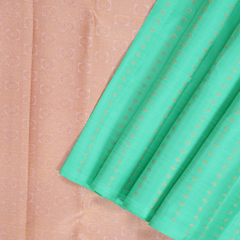 Hayagrivas Handloom Bright Teal Kanjivaram Silk Saree SSCBF59E32-1