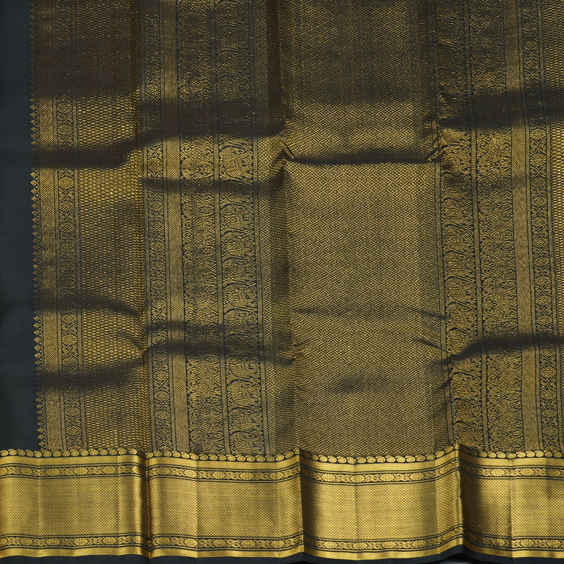 Hayagrivas Handloom Black Kanjivaram Silk Saree SSCBF59E4-1