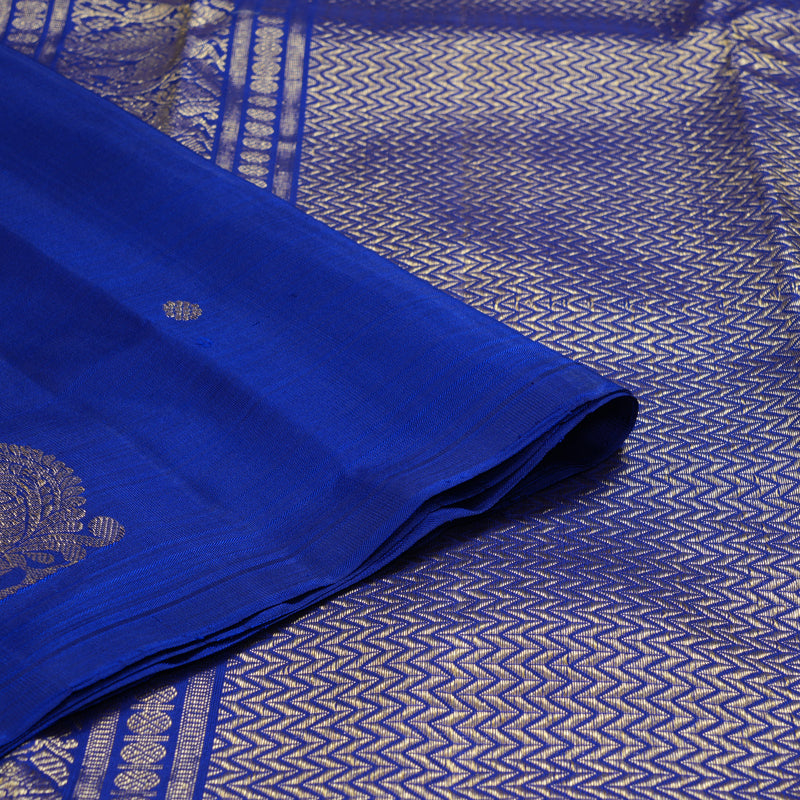 Hayagrivas Handloom MS Blue Kanjivaram Silk Saree SSCBF59E6-1