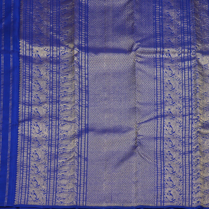Hayagrivas Handloom MS Blue Kanjivaram Silk Saree SSCBF59E6-1