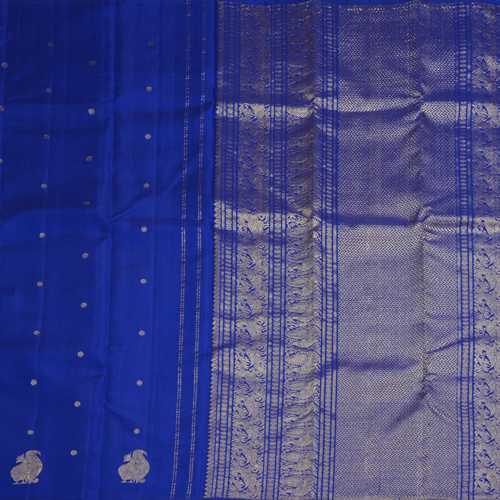 Hayagrivas Handloom MS Blue Kanjivaram Silk Saree SSCBF59E6-1
