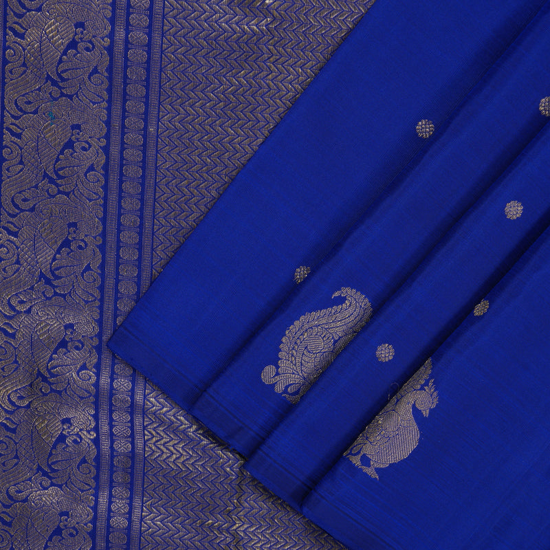 Hayagrivas Handloom MS Blue Kanjivaram Silk Saree SSCBF59E6-1