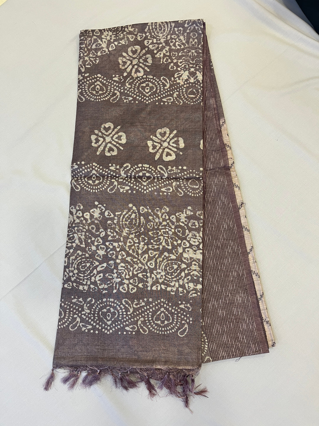Hayagrivas Khaki Brown Semi Tussar Saree SSCBF68E7-10