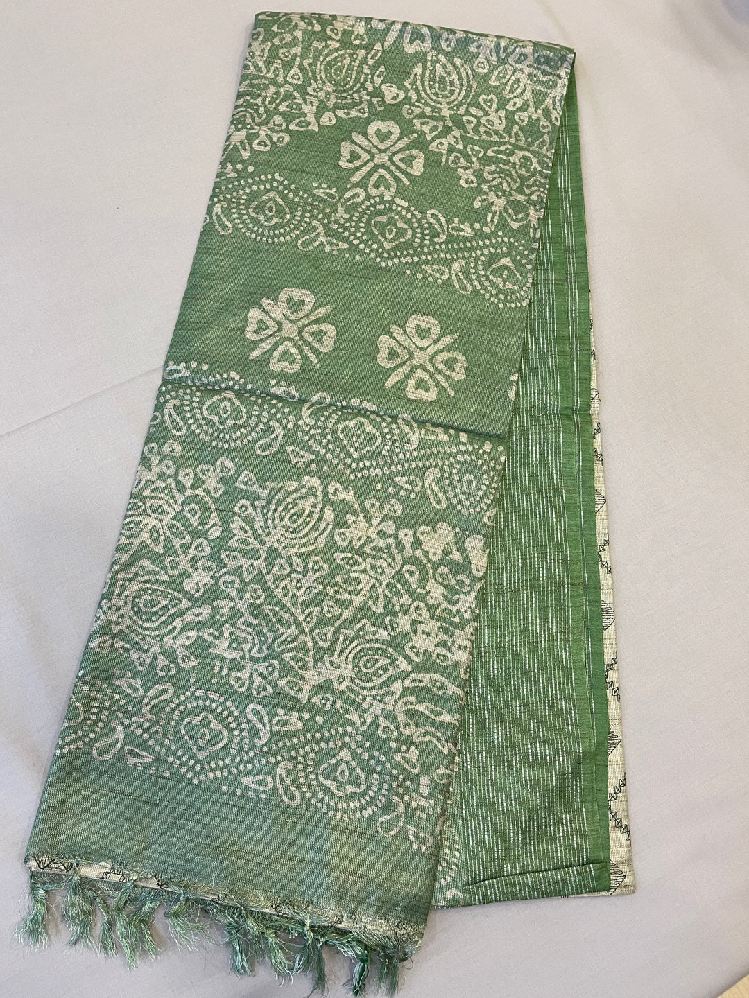 Hayagrivas Beige Semi Tussar Saree SSCBF68E7-11