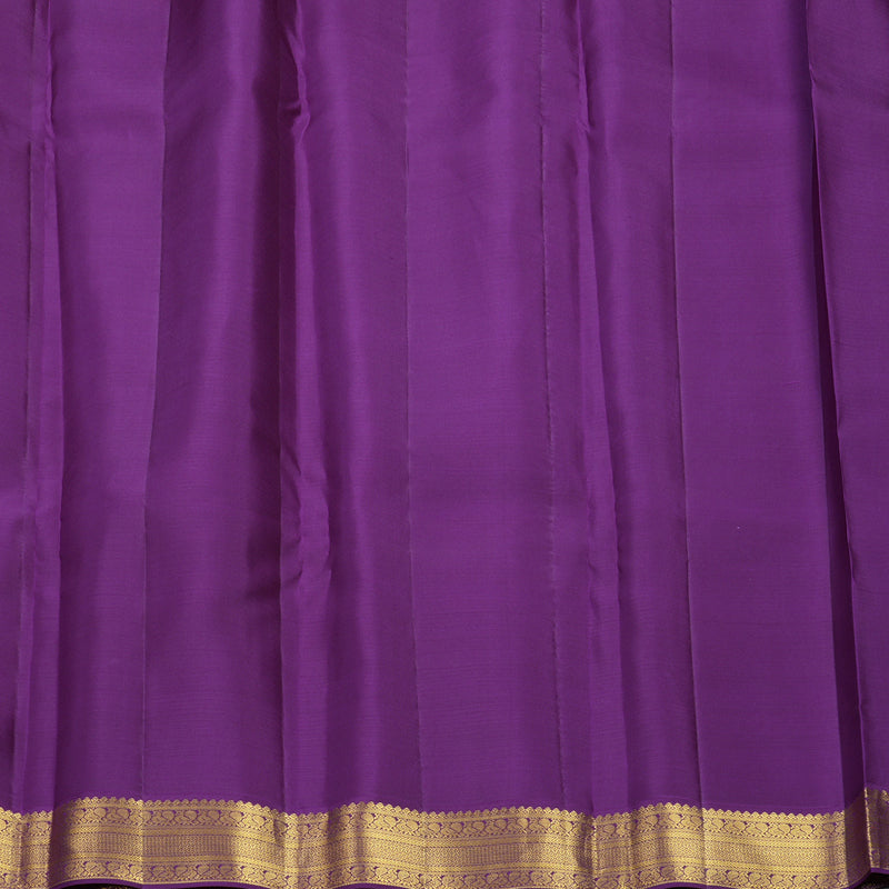 Hayagrivas Handloom Pista Green Kanjivaram Silk Saree with Purple Border SSCBF70E1-1